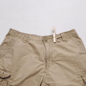 Levi's Casual Button Zip Medium Wash Cargo Shorts Youth Boys Size 18 Beige